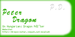 peter dragon business card